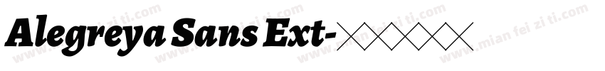 Alegreya Sans Ext字体转换
